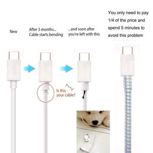 1pc Metallic Finish Cable Spiral Protector/Wire