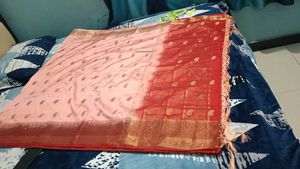 Elegant Pink &amp; Red Saree