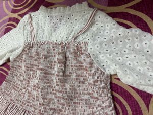 Stylish White &amp; Pink Top