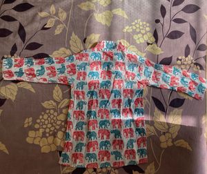 Elephant Print Dhoti + Kurta