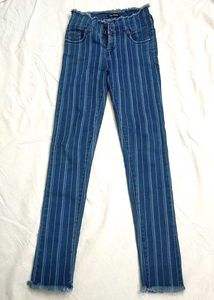 Striped Denim Jeans