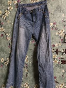 Blue Flared Cool Jeans