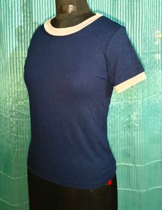Navy &amp; White Trim Tee