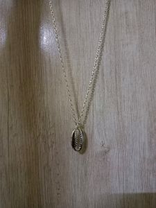Handmade silver sea Shell Pendant+Chain