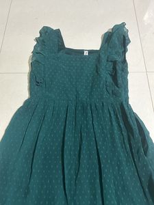 Flared Teal Green Dress