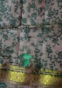 Beautiful Gold Border Saree