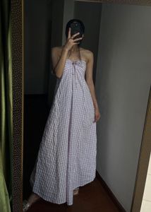 Lilac Cotton Tube Dress