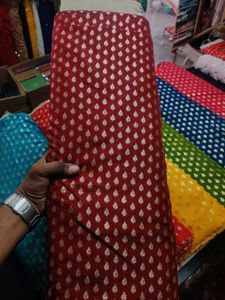 Fancy Chanderi Fabric With Work