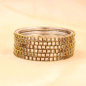 4 Combo Set Of Handcrafted Silk Thread Bangles Se