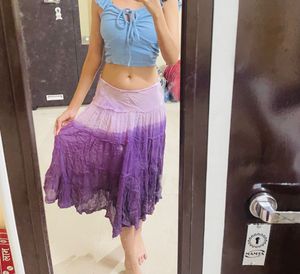 Purple Tie-Dye Skirt