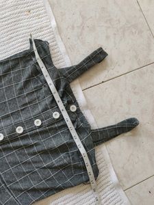 Plaid Jumpsuit with Ruffle Detail