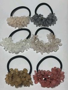 Pearl Bead Bow Hair Ties