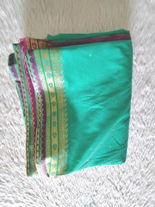 Green And Pink Saree (Women's)