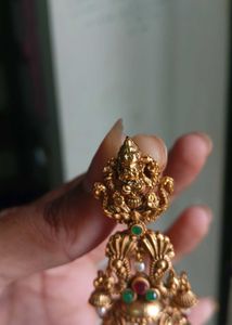 Gold Jhumka Earrings