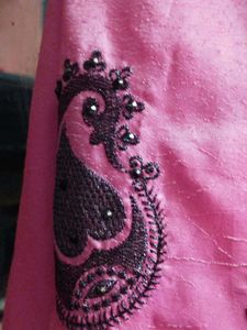 Pink Embroidered Saree