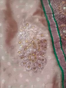 Saree with Gold Border