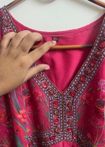 Elegant Floral Print Kurta XL Size