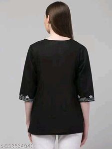 Elegant Black Embroidered Top