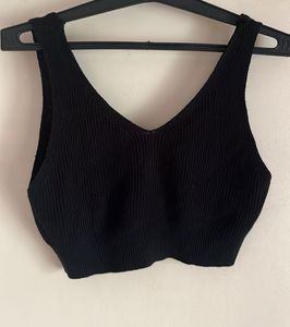 Black Knit Tank Top