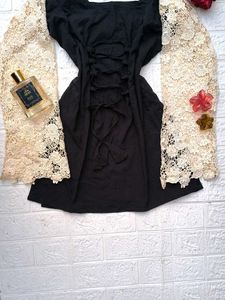 Corset Back Lace Sleeves Kurti 🎀