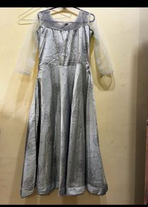 Pista Green Long Kurta &amp; Designer Dupatta Size M