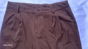 Brown Wide Leg Pants - 08
