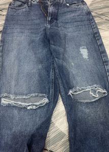 Ripped Knee Denim Jeans