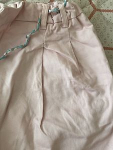 Pink tie-waist shorts