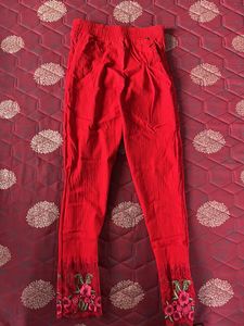 Stylish Red Jeggings For Women