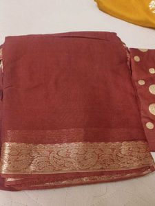maroon saree