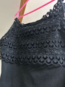 Black Lace off Shoulder Dress