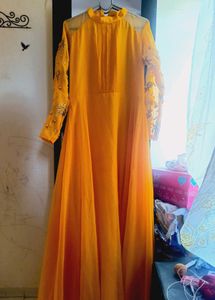 Elegant Yellow Anarkali Kurta