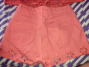 DJ &amp; C, TWO ORANGE SHORTS sizes:- 30 And 32 Inches