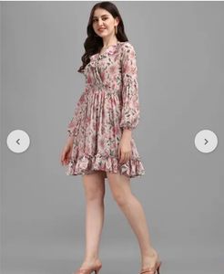 Floral Print Mini Dress