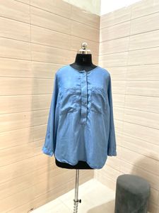 H&amp;M Denim Shirt Tunic Top
