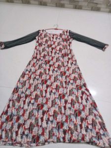 Stretchable  Patterned Maxi Dress