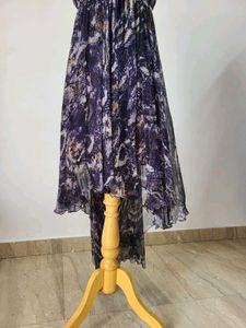 Printed High-Low Dress