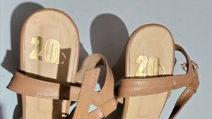 Glittery Golden Sandal