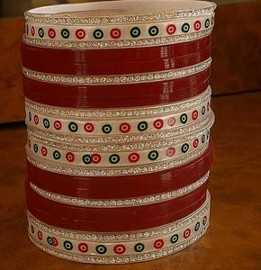 ✨💍 Traditional Mehroon Chooda Bangles Set