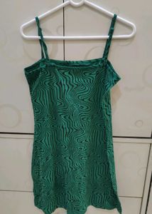 Emerald Green Patterned Dress