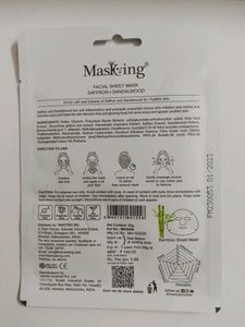 Masking Facial Sheet Mask -Saffron And Sandalwood