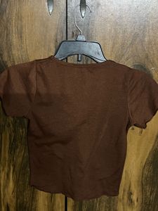 Brown Crop Top