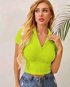 Neon Ribbed Tank Top