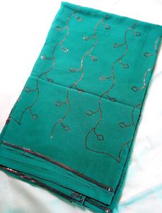 Embroidery Work Saree 😍