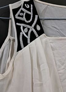 AND WHITE BLACK Sleeveless DRESS