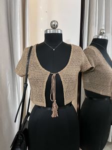 Brown Front Tie-up Top