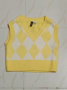 Argyle Knit Sweater Vest