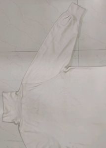 Off-White Turtleneck Sweater Dress