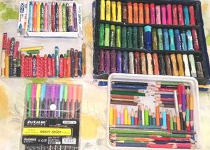 Mixed Art Supplies + Free Blank Book