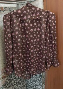 Vintage Rose Bow Blouse
